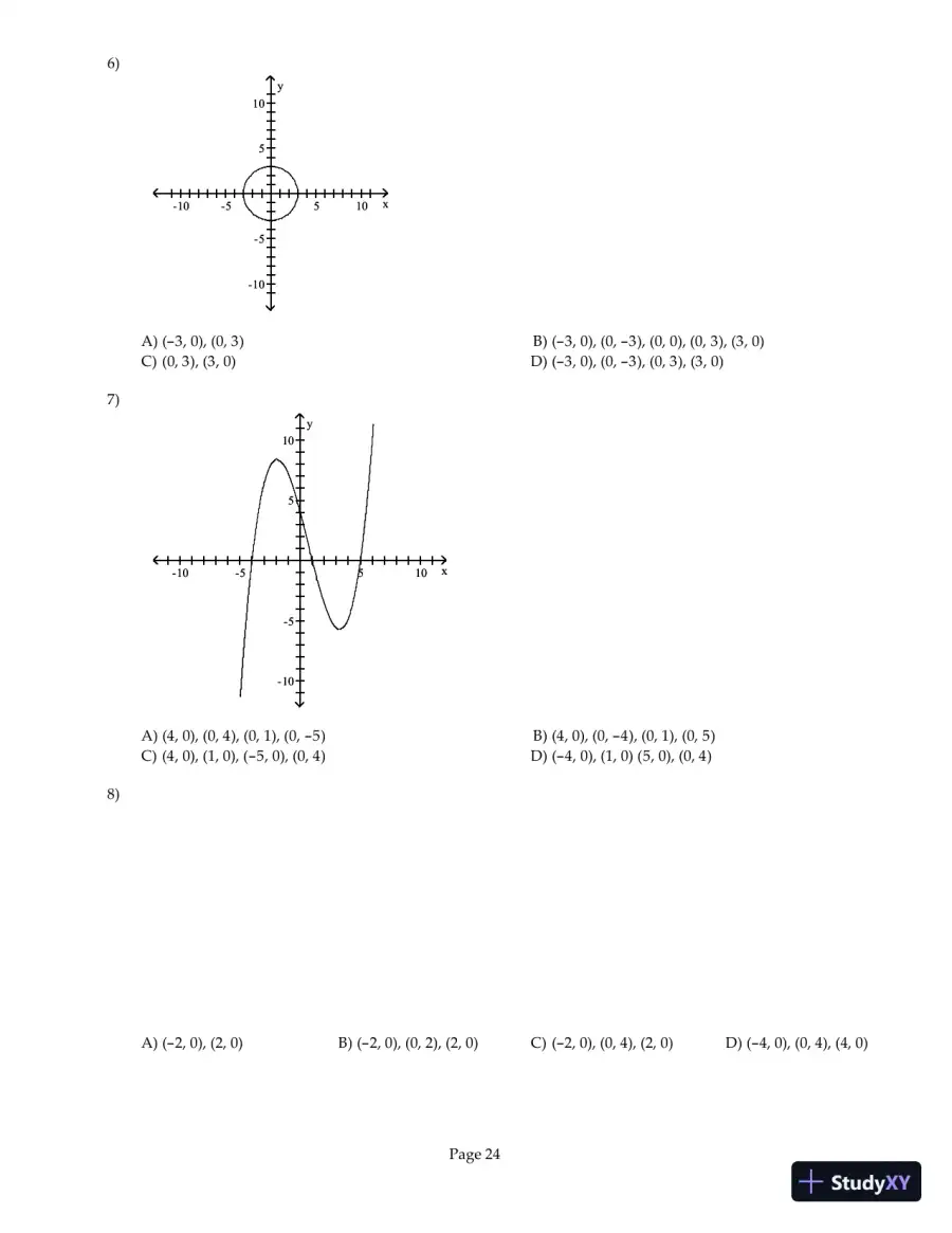 Test Bank for Precalculus Enhanced with Graphing Utilities, 6th Edition, page 25