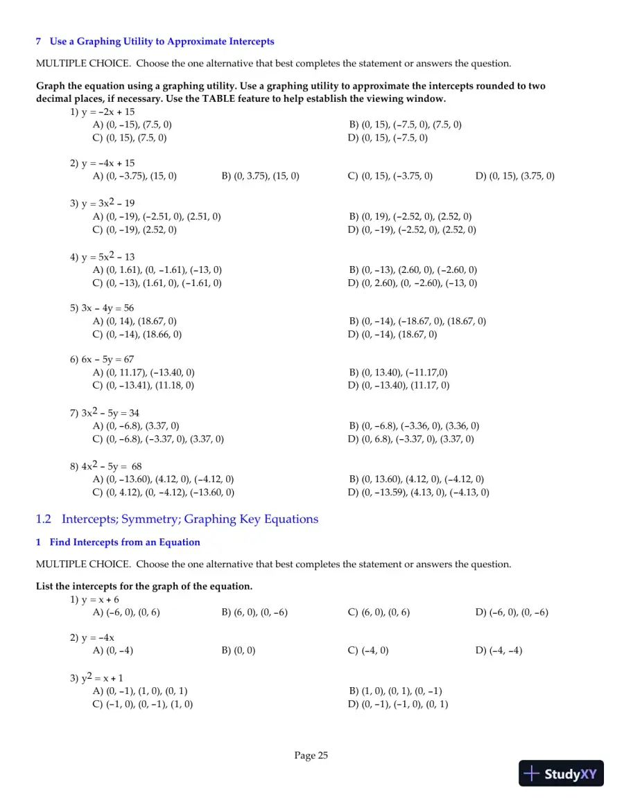 Test Bank for Precalculus Enhanced with Graphing Utilities, 6th Edition, page 26