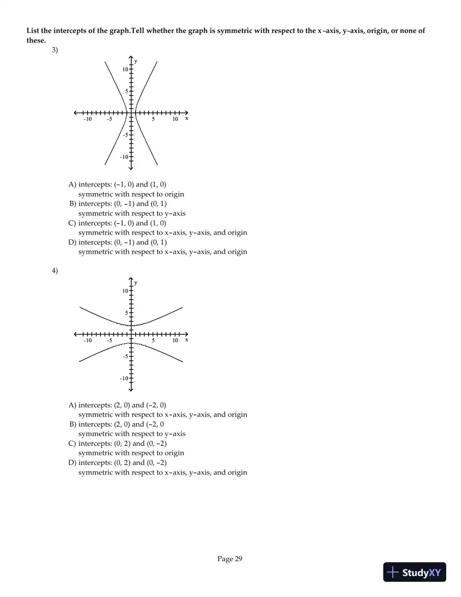 Test Bank for Precalculus Enhanced with Graphing Utilities, 6th Edition, page 30