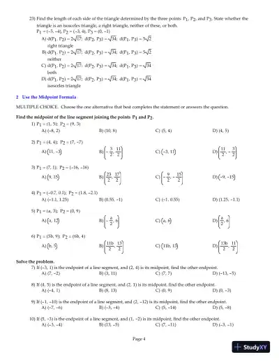 Test Bank for Precalculus Enhanced with Graphing Utilities, 6th Edition - Page 5 preview image