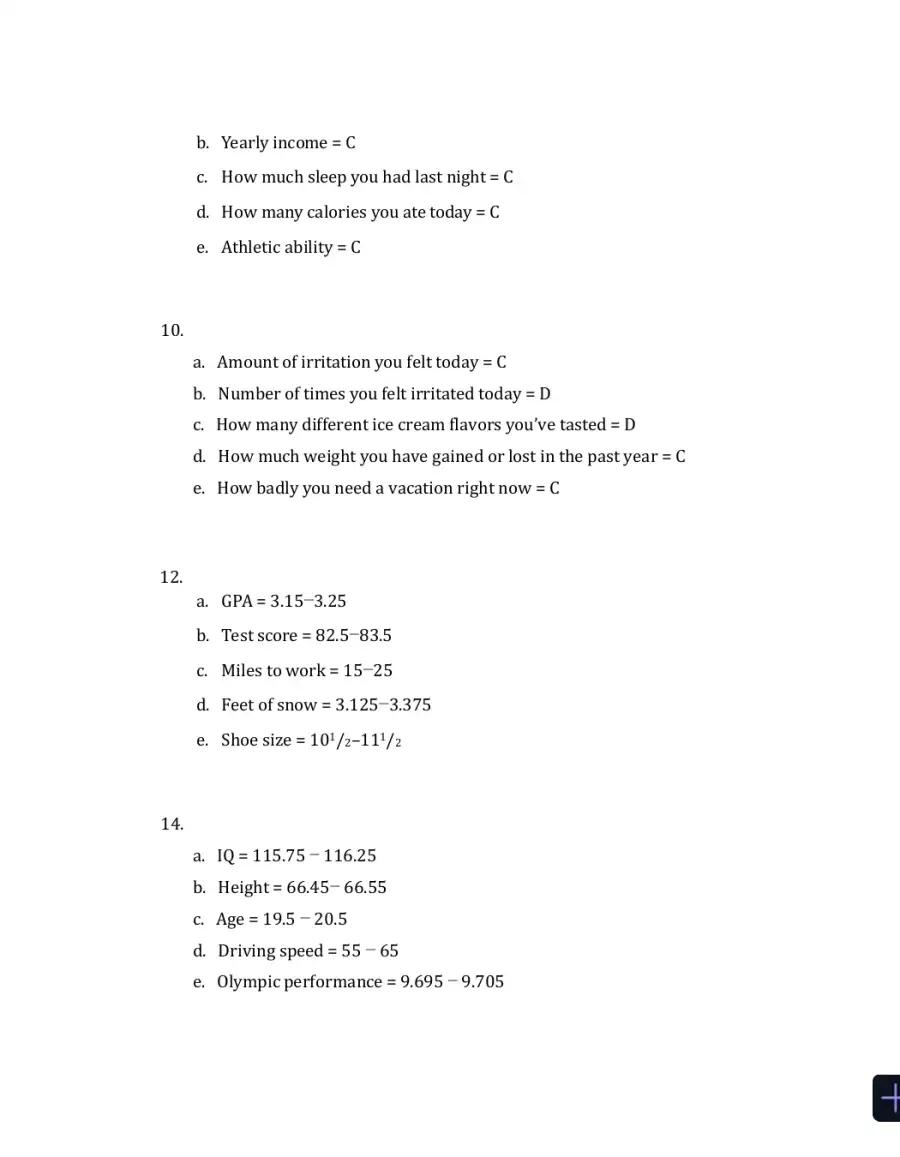 Statistics Alive!, Student, Study Guide Edition Solution Manual, page 6