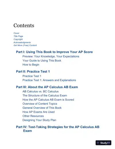 The Princeton Review: Cracking the AP calculus AB exam (2019) - Page 11 preview image