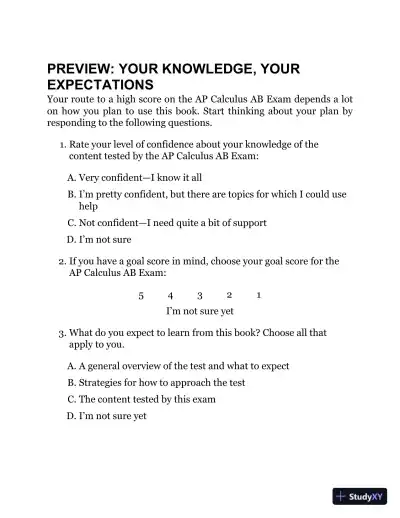 The Princeton Review: Cracking the AP calculus AB exam (2019) - Page 23 preview image