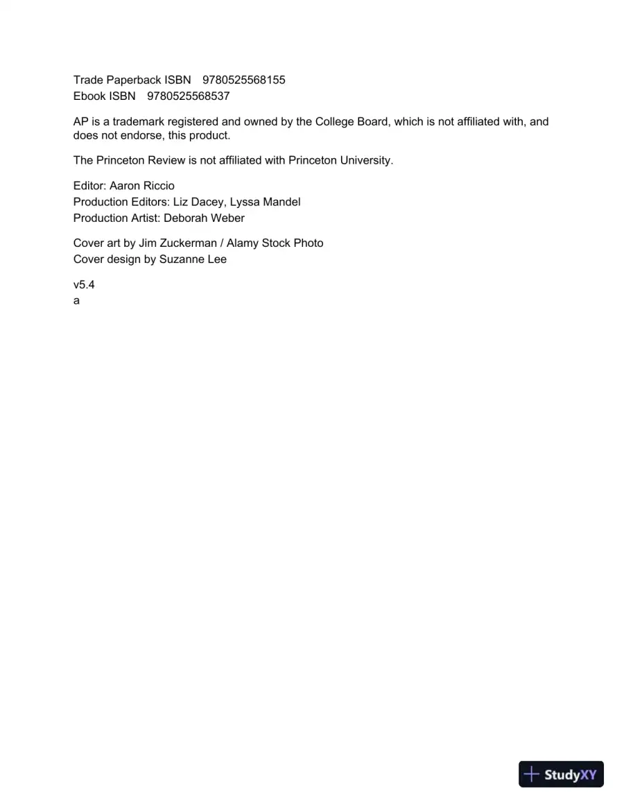 The Princeton Review: Cracking the AP calculus AB exam (2019), page 5