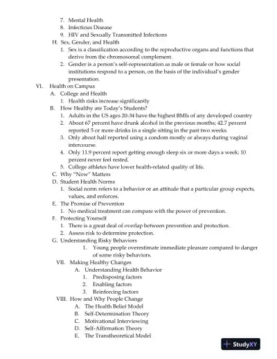 An Invitation To Health, 17th Edition Lecture Notes - Page 4 preview image