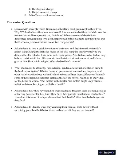 An Invitation To Health, 17th Edition Lecture Notes - Page 5 preview image