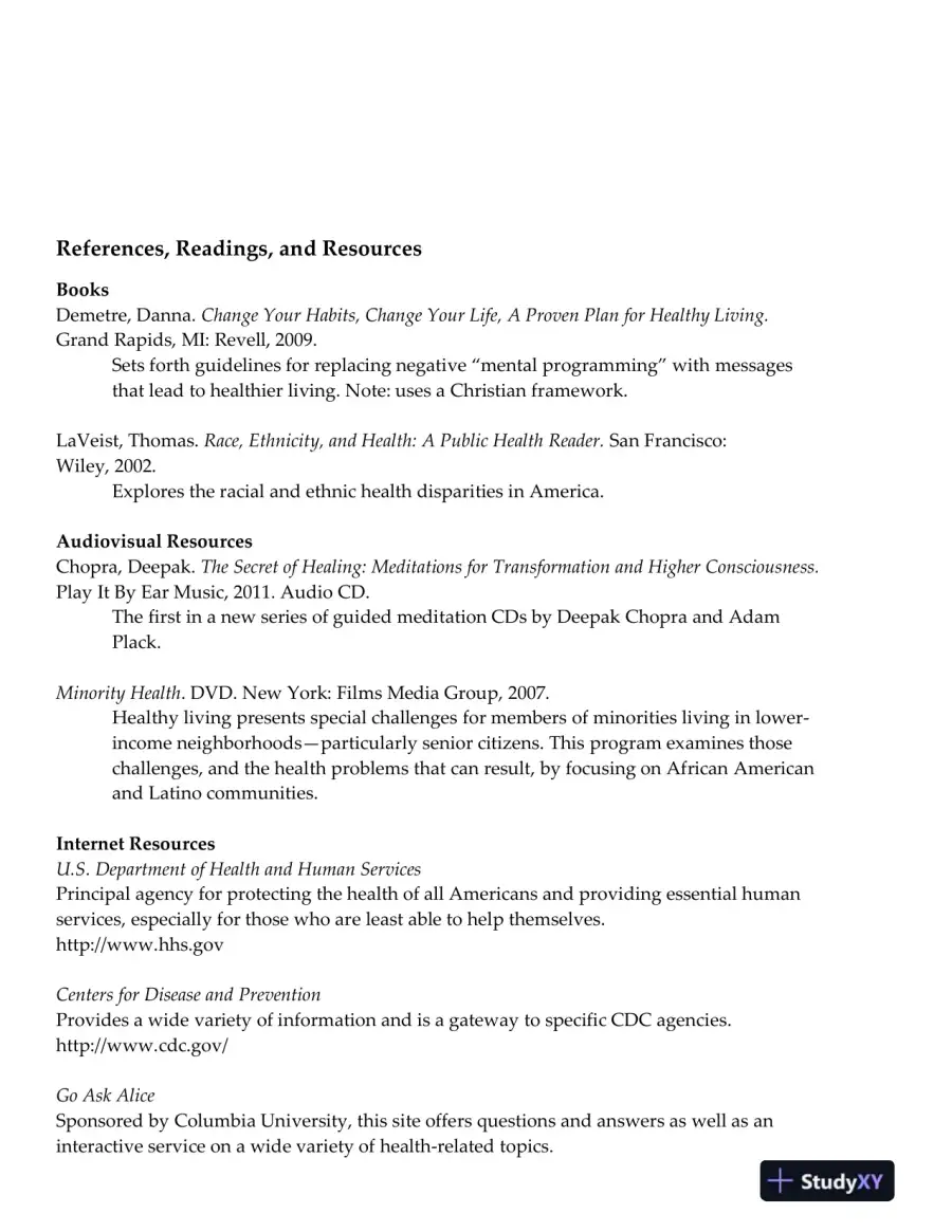 An Invitation To Health, 17th Edition Lecture Notes, page 9