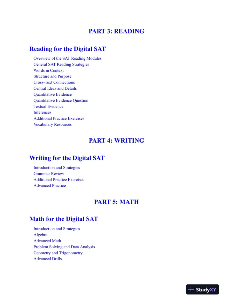 Digital SAT Study Guide Premium, 2024: Practice Tests + Comprehensive Review (2023), page 12