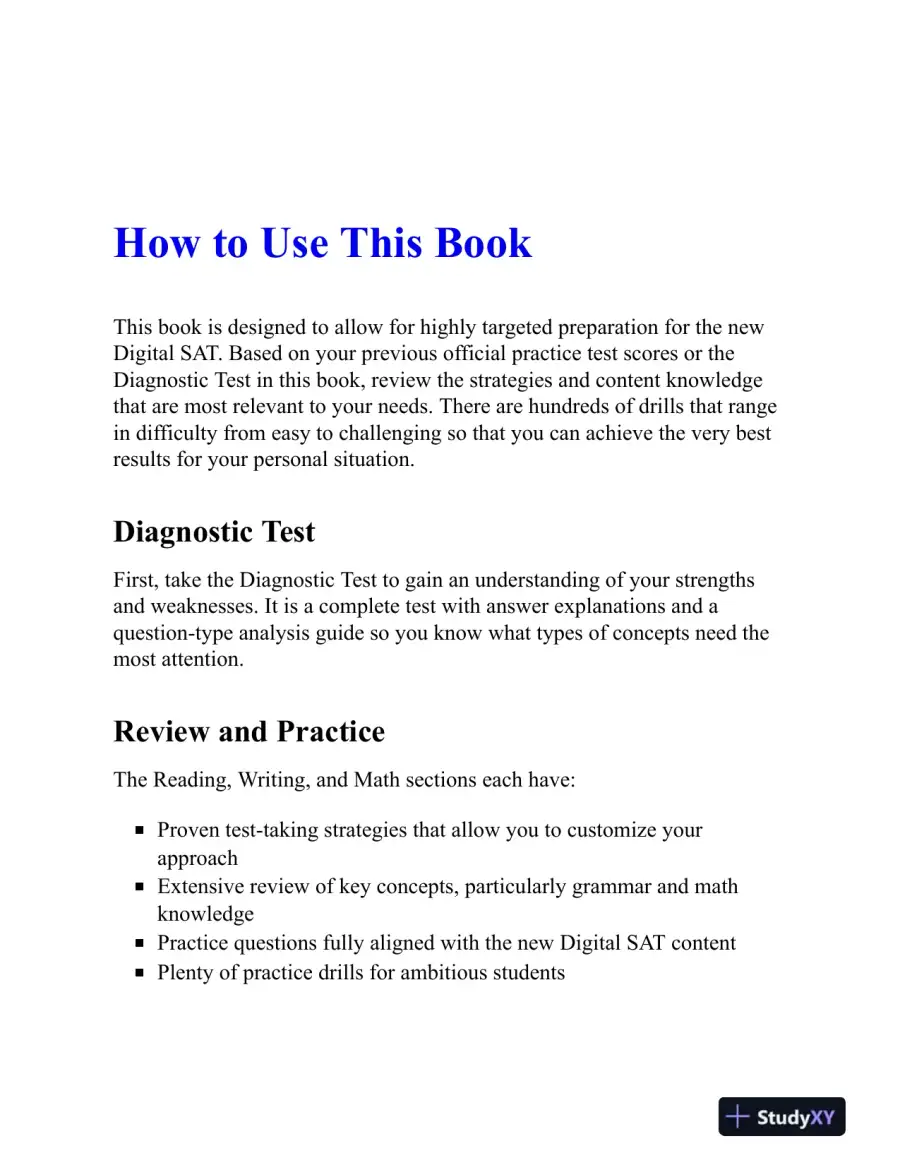 Digital SAT Study Guide Premium, 2024: Practice Tests + Comprehensive Review (2023), page 14