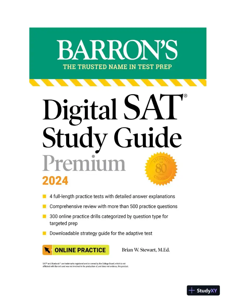 Digital SAT Study Guide Premium, 2024: Practice Tests + Comprehensive Review (2023), page 3
