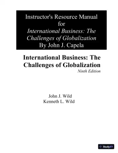 Solution Manual for International Business: The Challenges of Globalization, 9th Edition - Page 1 preview image