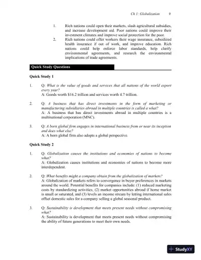 Solution Manual for International Business: The Challenges of Globalization, 9th Edition - Page 11 preview image