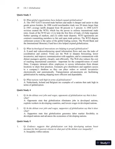 Solution Manual for International Business: The Challenges of Globalization, 9th Edition - Page 12 preview image