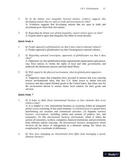 Solution Manual for International Business: The Challenges of Globalization, 9th Edition - Page 13 preview image