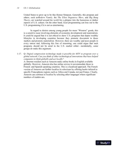 Solution Manual for International Business: The Challenges of Globalization, 9th Edition - Page 16 preview image