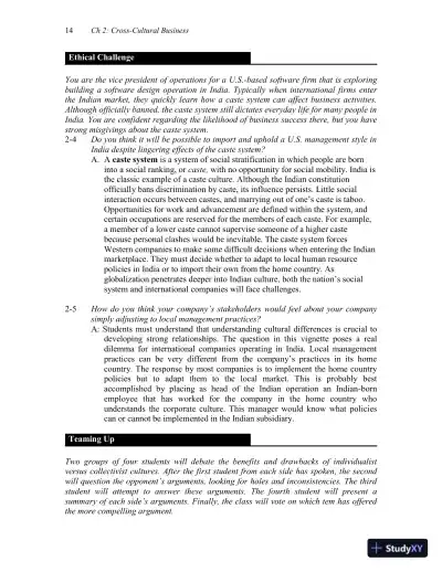 Solution Manual for International Business: The Challenges of Globalization, 9th Edition - Page 30 preview image