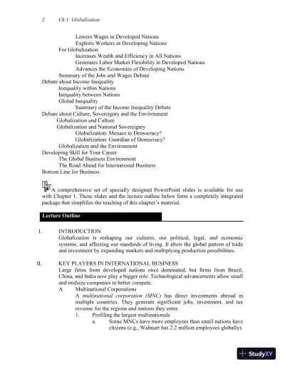 Solution Manual for International Business: The Challenges of Globalization, 9th Edition - Page 4 preview image