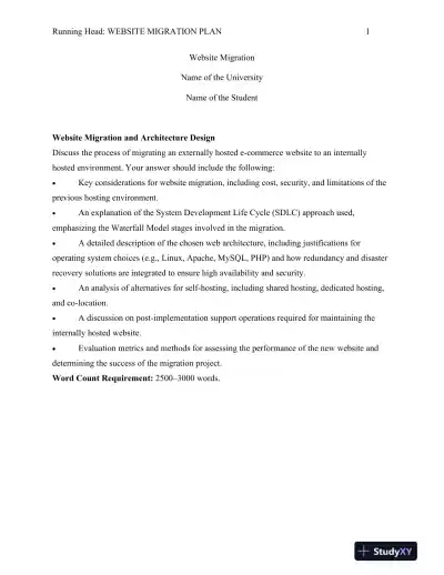 Website Migration Plan - Page 1 preview image