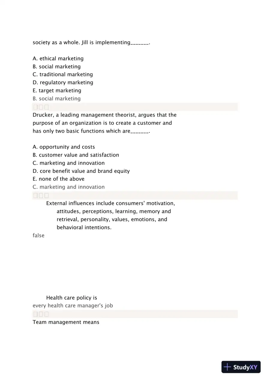 Liberty University BUSI 311 Quiz 4 Complete Solutions Correct Answers Key, page 14