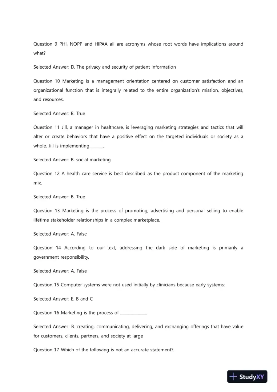 Liberty University BUSI 311 Quiz 4 Complete Solutions Correct Answers Key, page 6