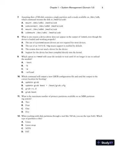 CompTIA Linux+ Practice Tests: Exam XK0-005 (2022) - Page 18 preview image