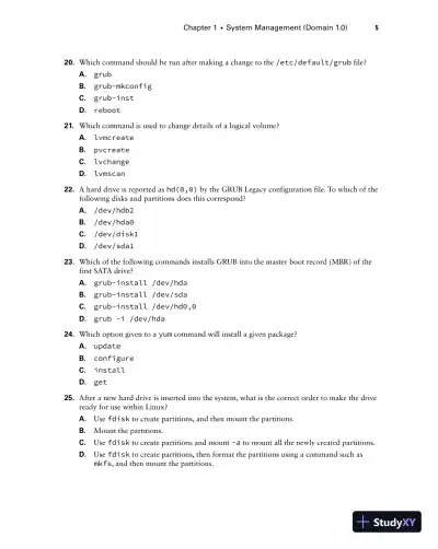 CompTIA Linux+ Practice Tests: Exam XK0-005 (2022) - Page 20 preview image