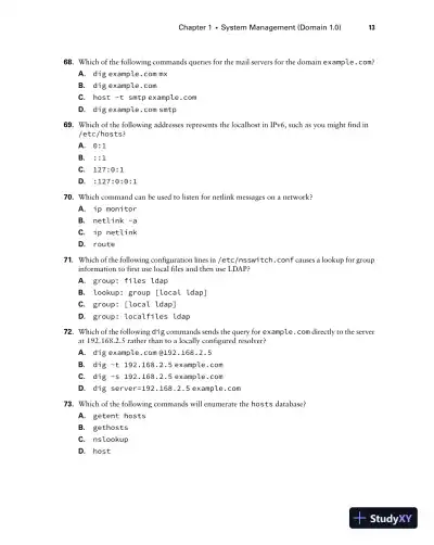 CompTIA Linux+ Practice Tests: Exam XK0-005 (2022) - Page 28 preview image
