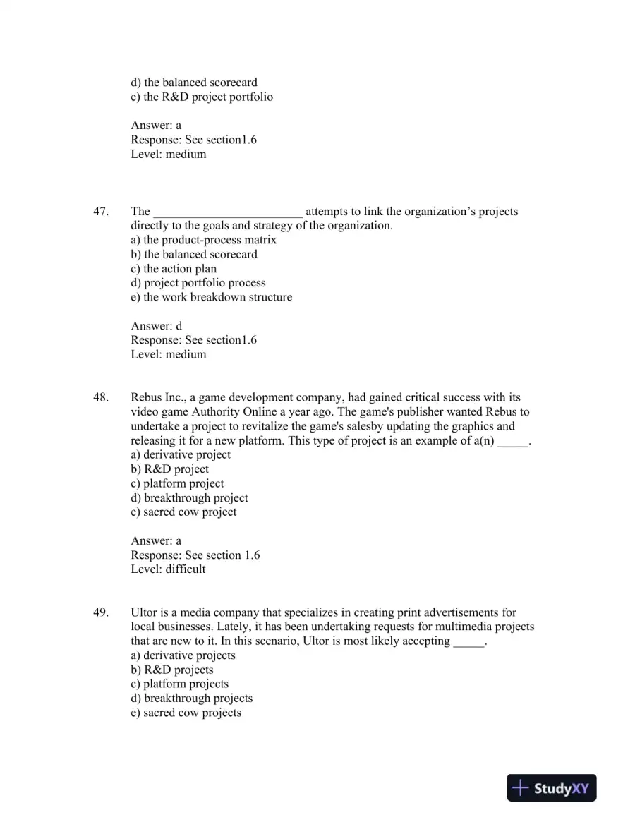 Project Management in Practice, Sixth Edition Test Bank, page 12