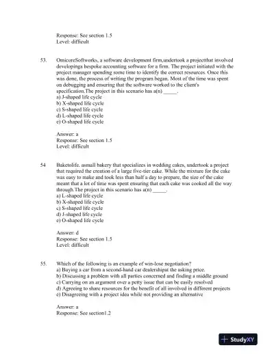 Project Management in Practice, Sixth Edition Test Bank - Page 14 preview image