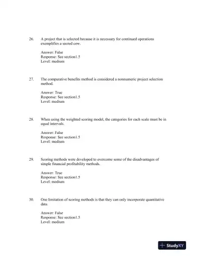 Project Management in Practice, Sixth Edition Test Bank - Page 7 preview image