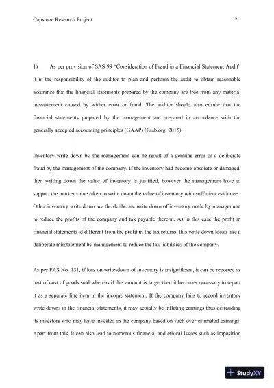 The Implications of Inventory Write-Downs, Financial Reporting Compliance, and Lease Classifications: A Comprehensive Analysis - Page 3 preview image