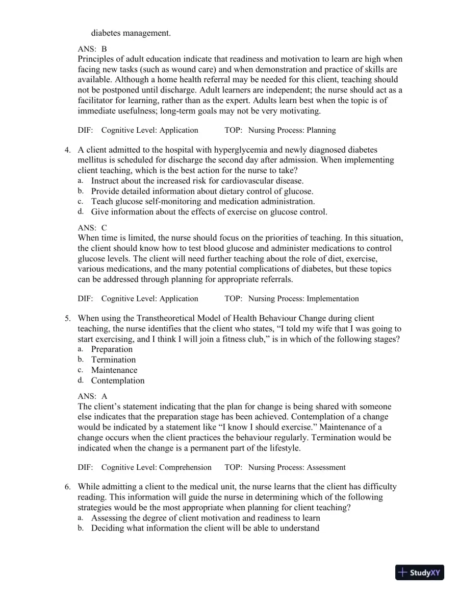 Test Bank for Medical-Surgical Nursing in Canada, 4th Edition, page 18