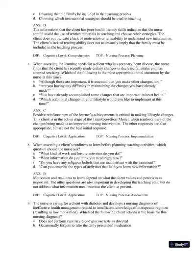 Test Bank for Medical-Surgical Nursing in Canada, 4th Edition - Page 19 preview image