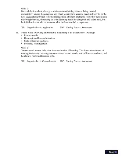 Test Bank for Medical-Surgical Nursing in Canada, 4th Edition - Page 23 preview image