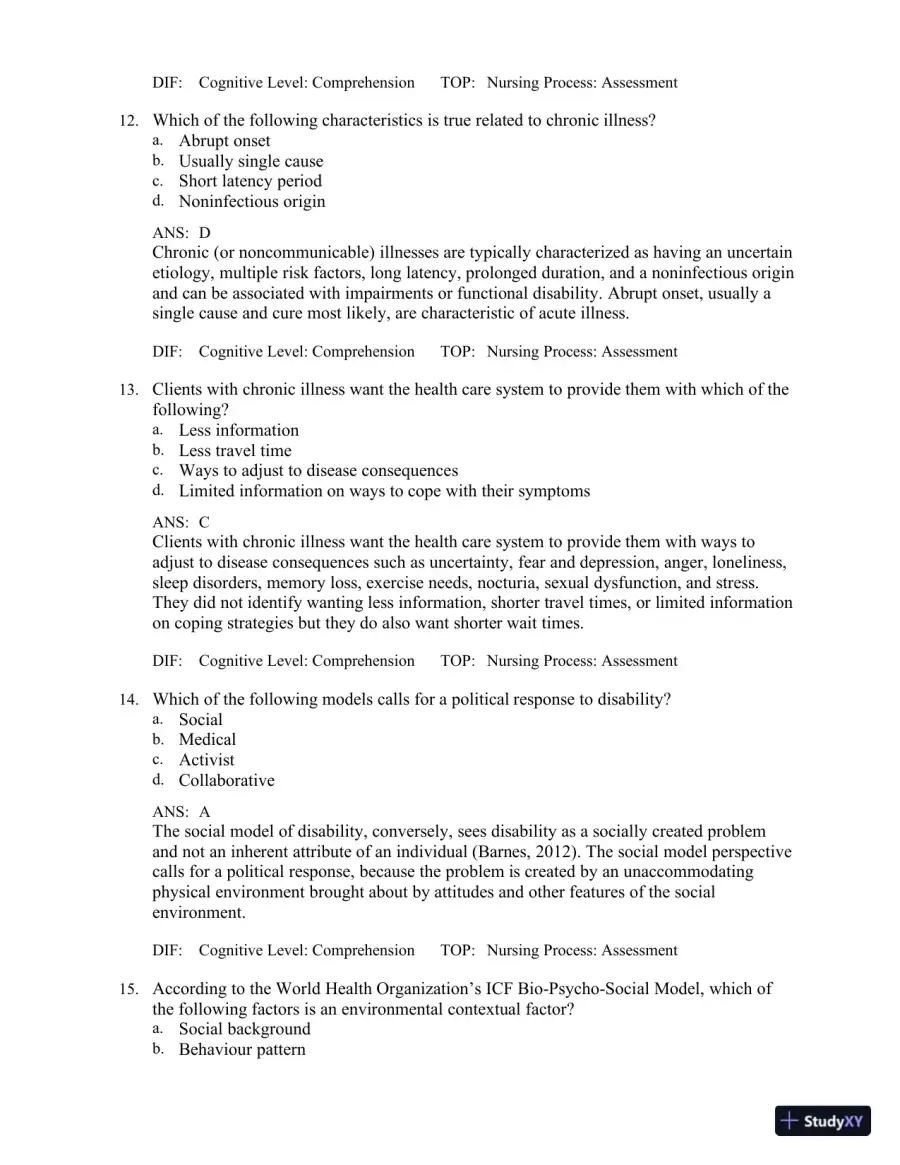 Test Bank for Medical-Surgical Nursing in Canada, 4th Edition, page 27