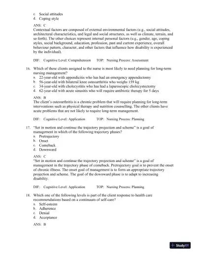 Test Bank for Medical-Surgical Nursing in Canada, 4th Edition - Page 28 preview image