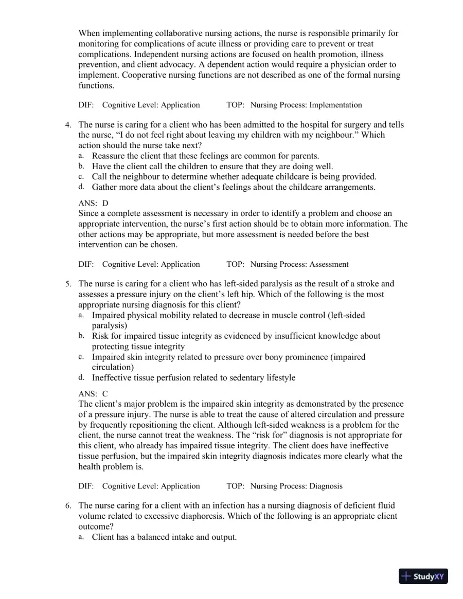 Test Bank for Medical-Surgical Nursing in Canada, 4th Edition, page 3