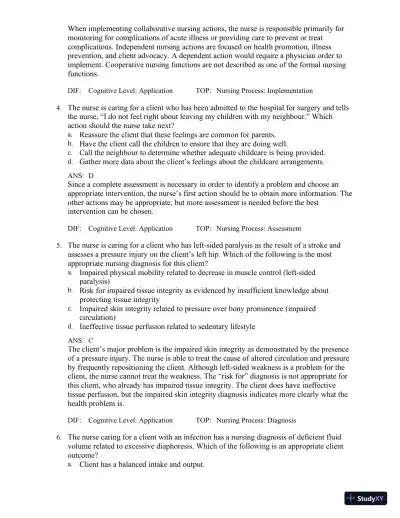 Test Bank for Medical-Surgical Nursing in Canada, 4th Edition - Page 3 preview image