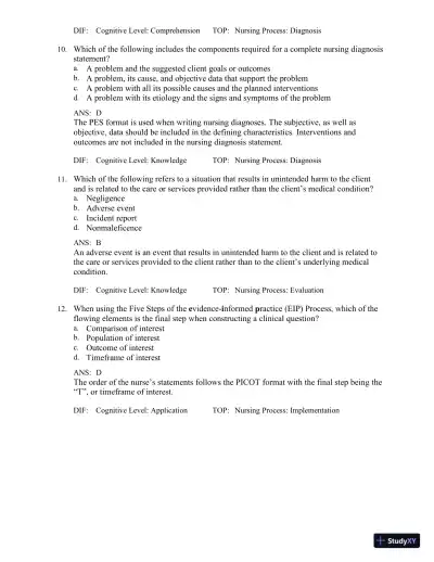 Test Bank for Medical-Surgical Nursing in Canada, 4th Edition - Page 5 preview image