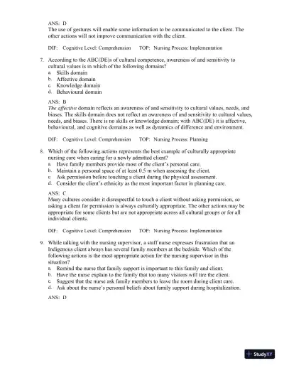 Test Bank for Medical-Surgical Nursing in Canada, 4th Edition - Page 8 preview image