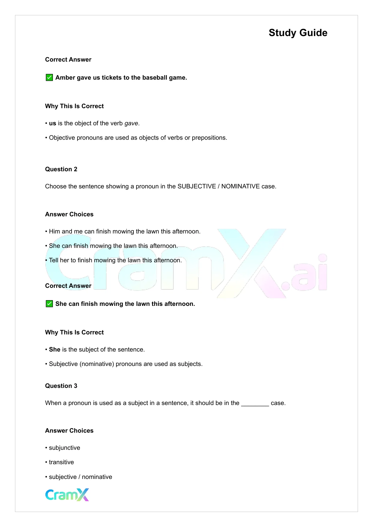 English - Pronoun Word Used in Place of a Noun - Page 10 preview image