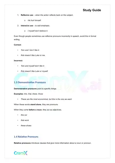 English - Pronoun Word Used in Place of a Noun - Page 2 preview image