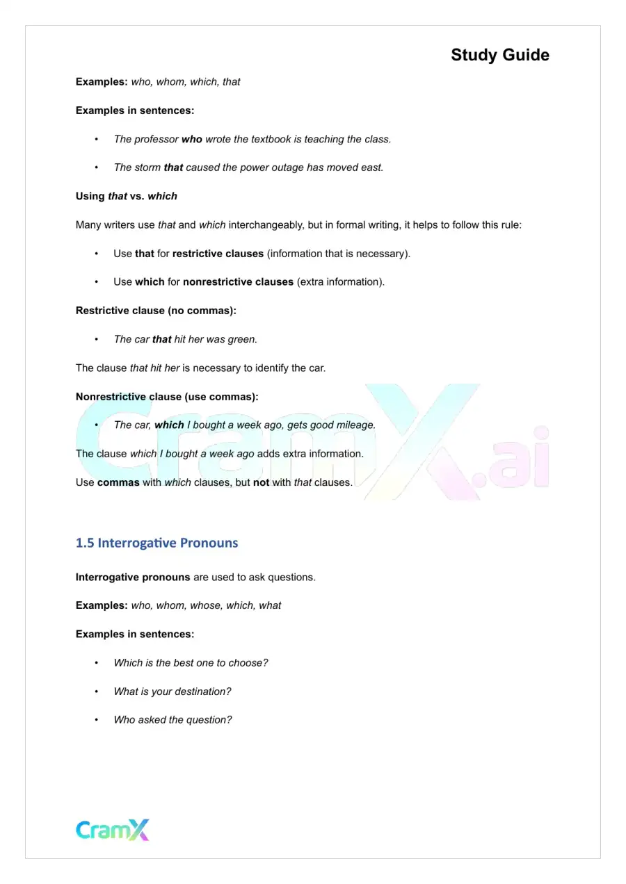 English - Pronoun Word Used in Place of a Noun, page 3