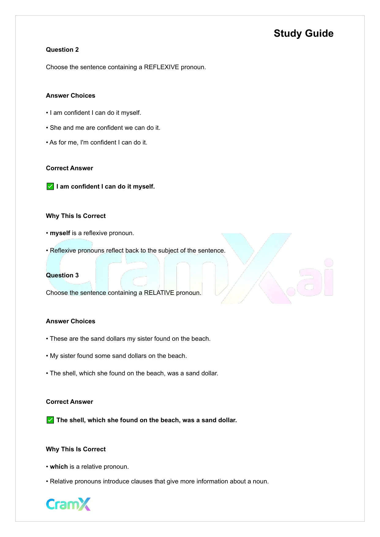 English - Pronoun Word Used in Place of a Noun - Page 5 preview image