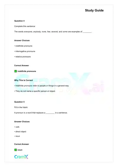 English - Pronoun Word Used in Place of a Noun - Page 6 preview image