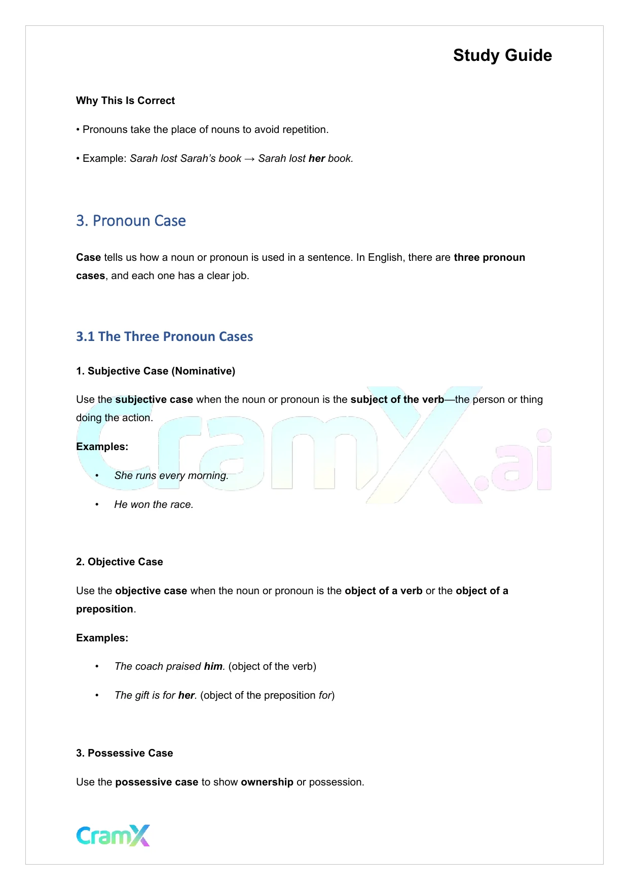 English - Pronoun Word Used in Place of a Noun - Page 7 preview image