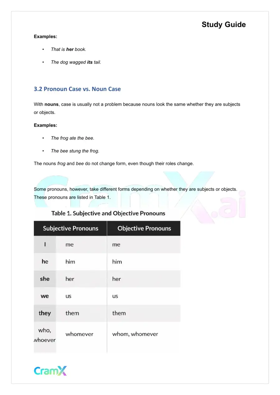 English - Pronoun Word Used in Place of a Noun, page 8