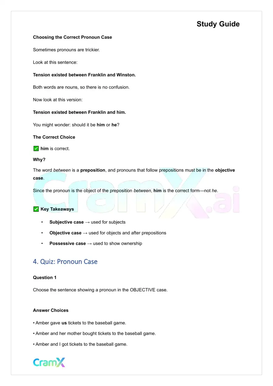 English - Pronoun Word Used in Place of a Noun, page 9