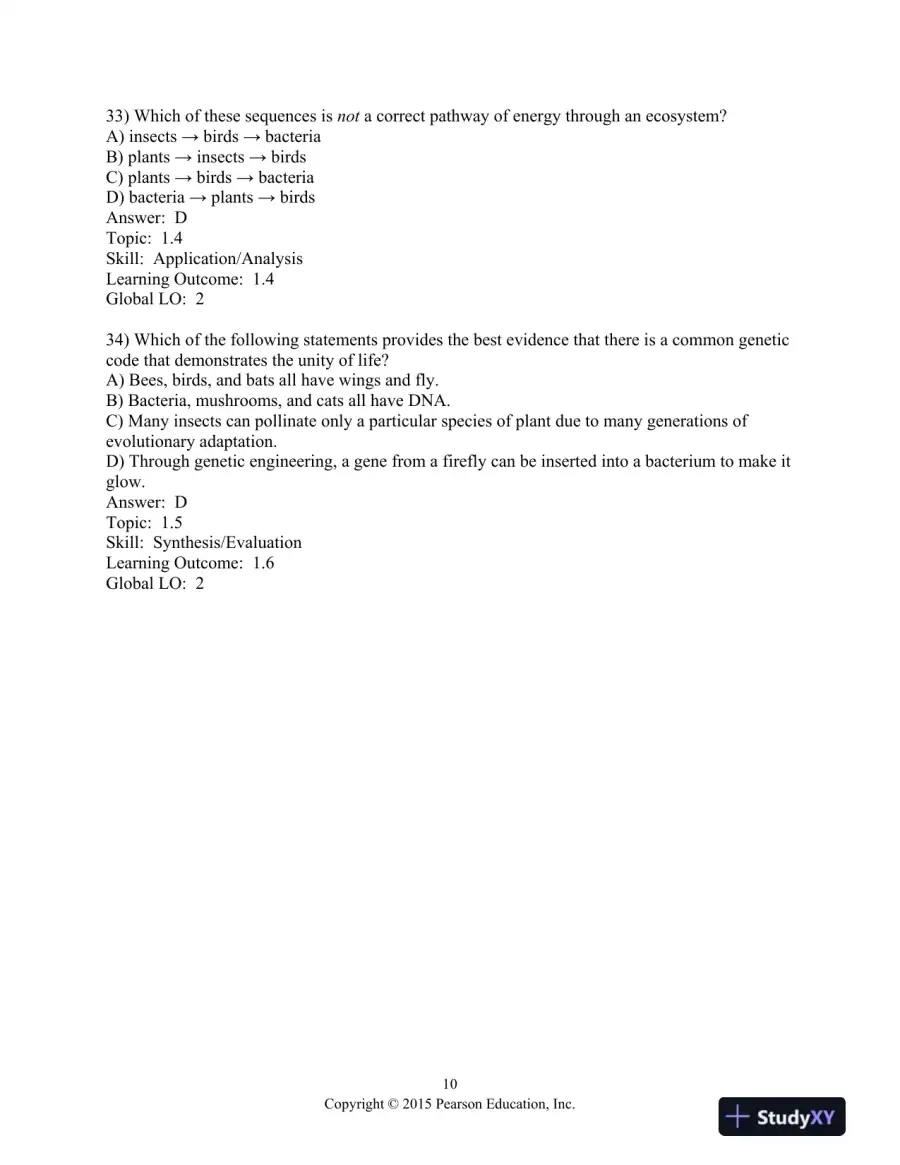 Campbell Biology: Concepts And Connections, Global Edition 8th Edition Test Bank, page 11