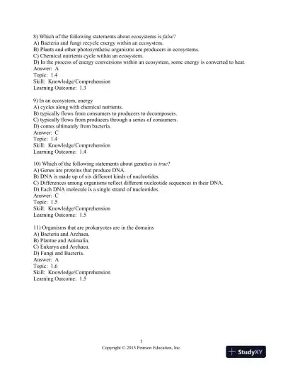 Campbell Biology: Concepts And Connections, Global Edition 8th Edition Test Bank - Page 4 preview image